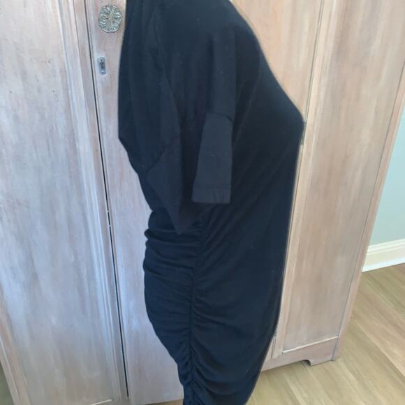 NWT Anthropologie Sundry Side Shirred Jersey Midi Dress black basic midi dress L - Picture 10 of 15